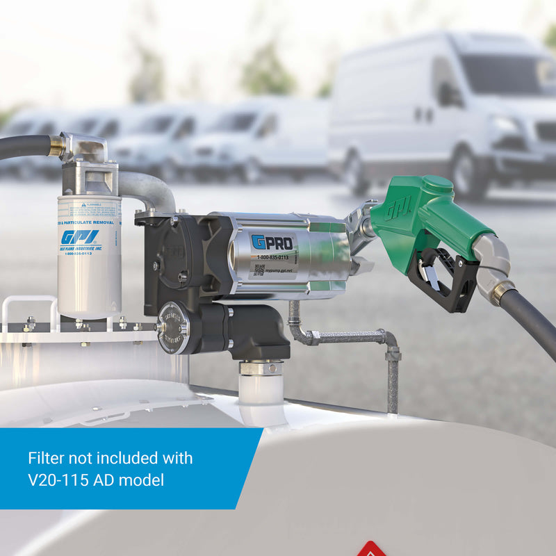 Load image into Gallery viewer, 171000-03 V20-115AD 115 Volt 20GPM PUMP, 1"x18' HOSE, DIESEL NOZZLE