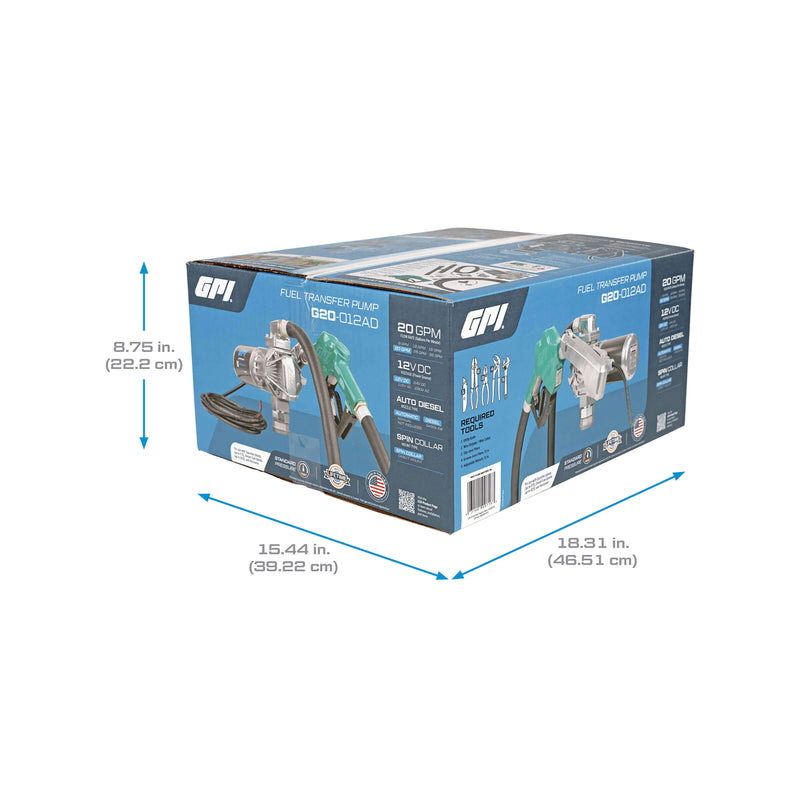 Load image into Gallery viewer, 162000-03 G20-012AD 12V 20GPM HI SPEED PUMP, HOSE, NOZZLE EA
