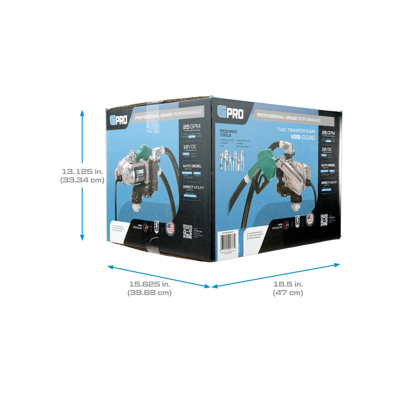 Load image into Gallery viewer, 170000-03  V25-012AD HS 12V 25GPM w/1"x18' Hose, DS Nozzle EA

