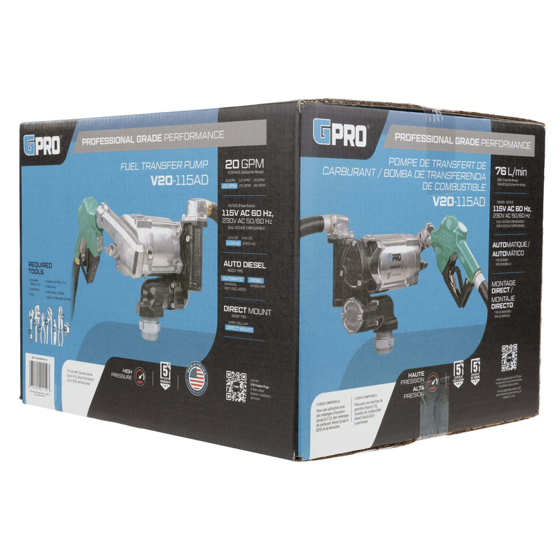 Load image into Gallery viewer, 171000-03 V20-115AD 115 Volt 20GPM PUMP, 1"x18' HOSE, DIESEL NOZZLE
