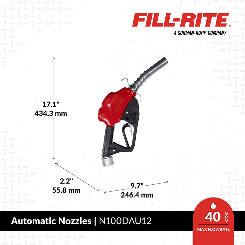 Load image into Gallery viewer, FILL-RITE DSL SPT 1" INLET RED RED FARM W/HOOK (N100DAU12) EA
