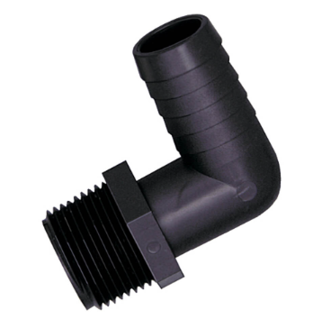 ELBOW ADAPTER POLY 1" BARB X 3/4" MNPT EA
