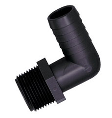 ELBOW ADAPTER POLY 1" BARB X 3/4" MNPT EA